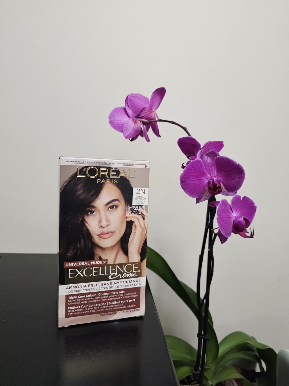 L'Oréal Excellence Creme Permanent Hair Color 2N Soft Black - Ammonia Free